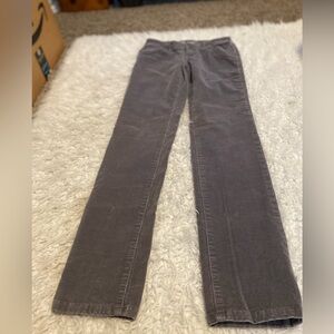 VS Victoria's Secret Women Corduroy Pants Solid Dark Gray Pencil Stretch size 0